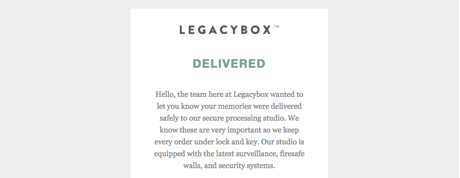 Legacybox emails