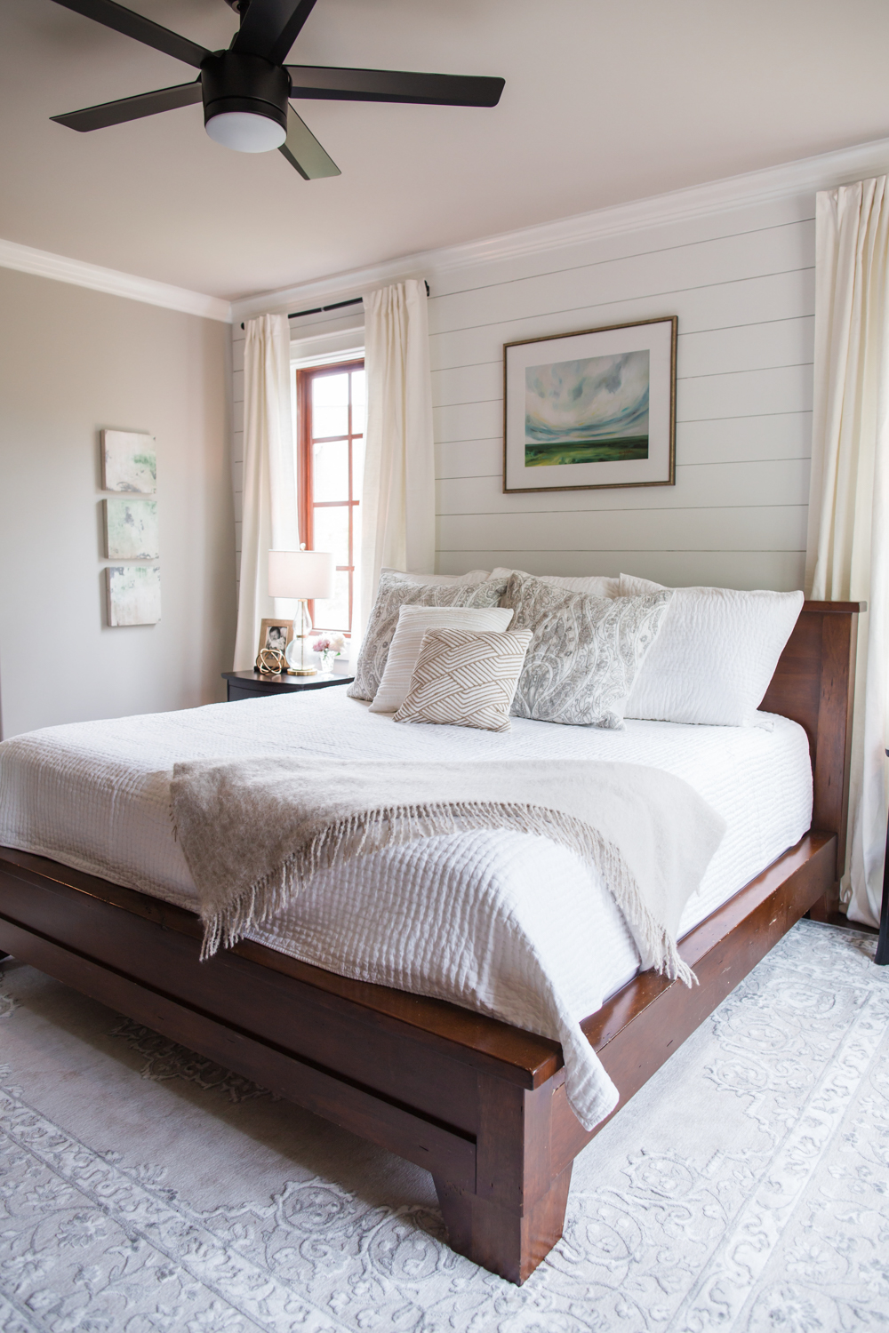 White and Grey Master Bedroom Reveal - Cristin Cooper