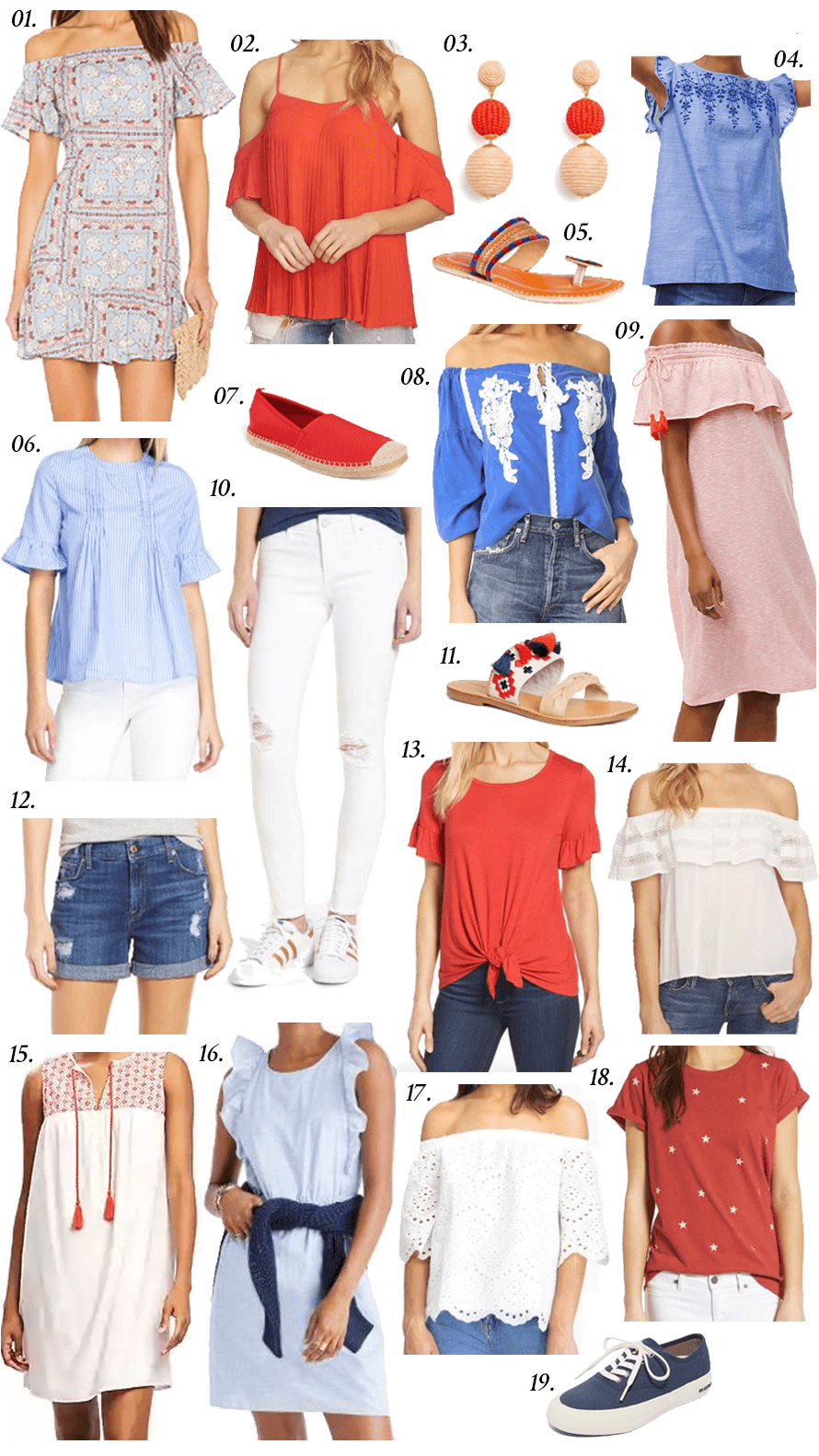 Wish List Wednesday, July 4, Independence Day, Style, Red, White, Blue