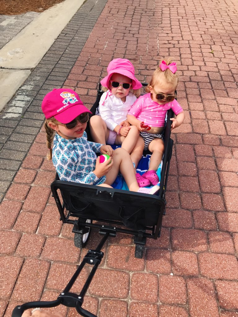 Use a wagon for a family vacation to Rosemary Beach