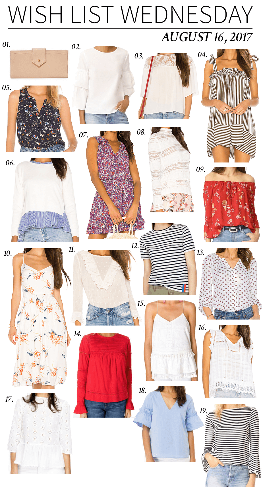Wish List Wednesday, Shopping Guide, Tops, Dresses