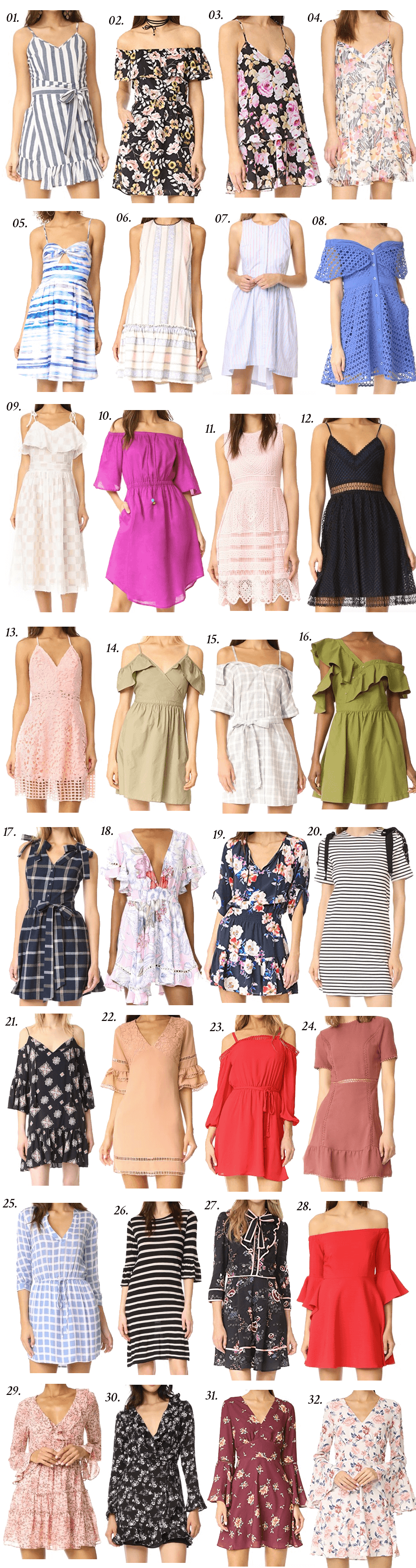 Wish List Wednesday, Shopping Guide, Dresses