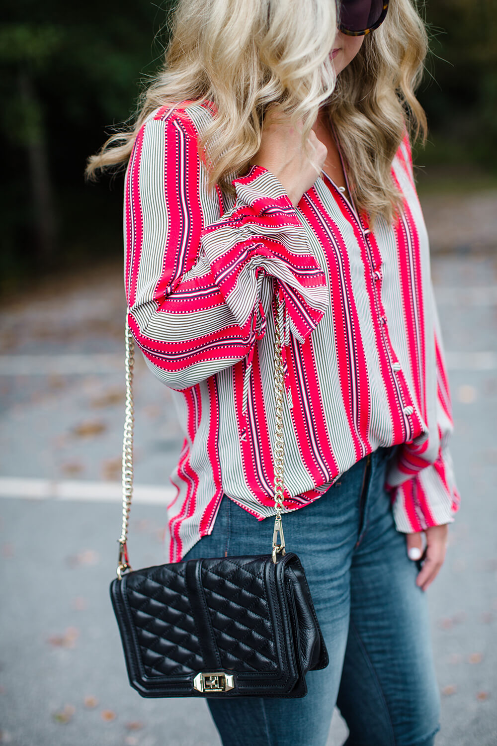 striped blouse for fall