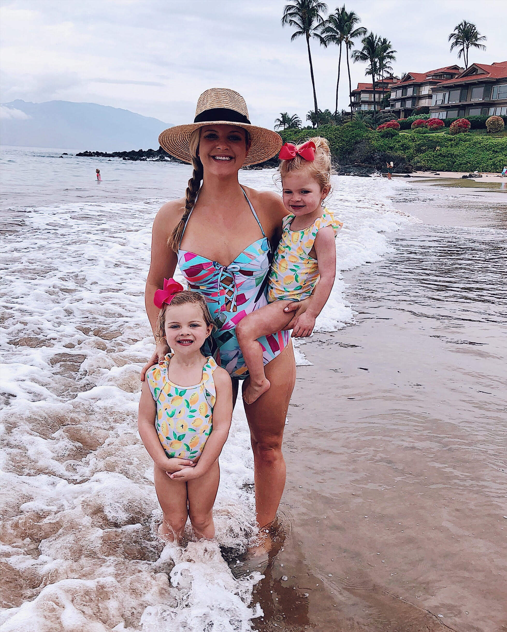 mom and daughter swimsuits - Packing For Maui by popular South Carolina travel blogger, The Southern Style Guide