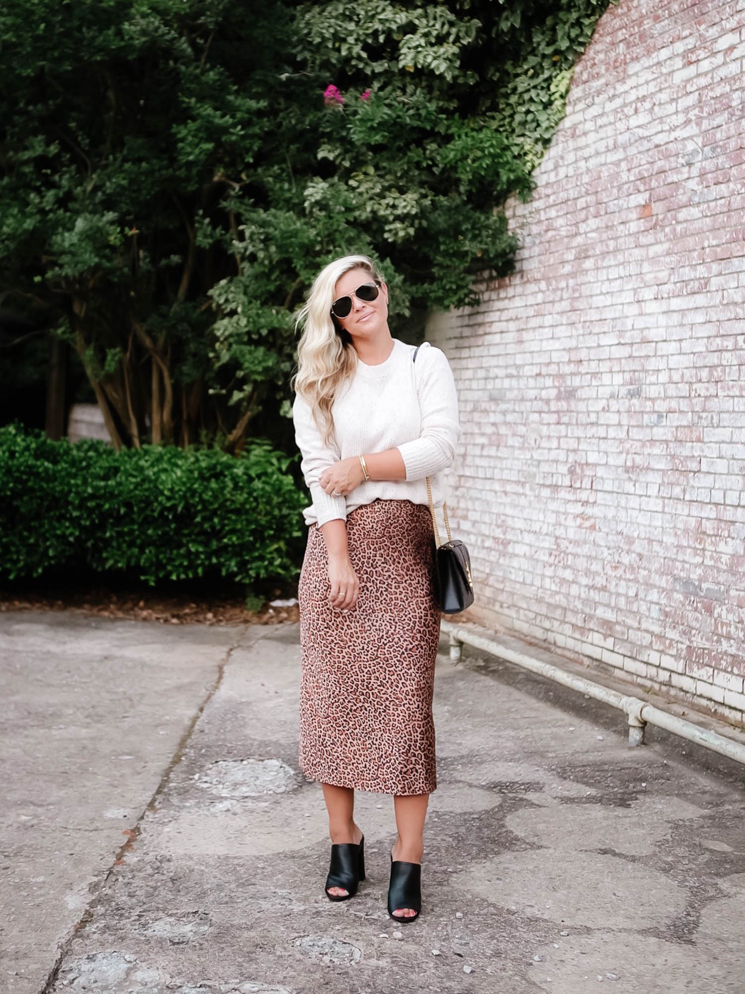 Leopard Skirt with White Top