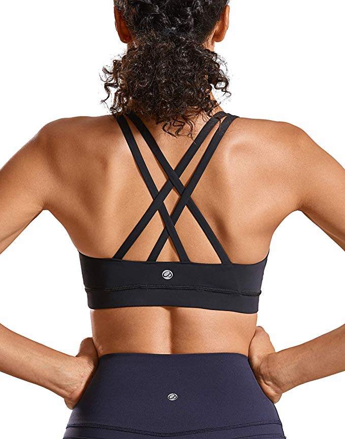 CRZ Yoga Strappy Sports Bra on Amazon
