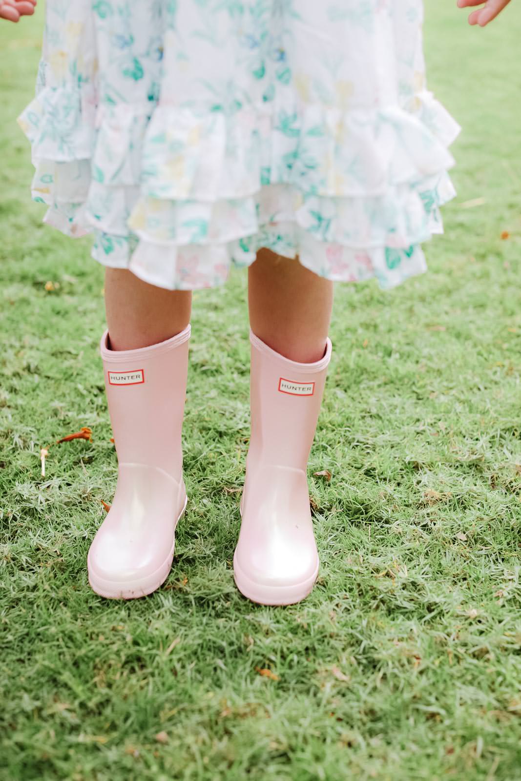 Hunter rain boots for little girls