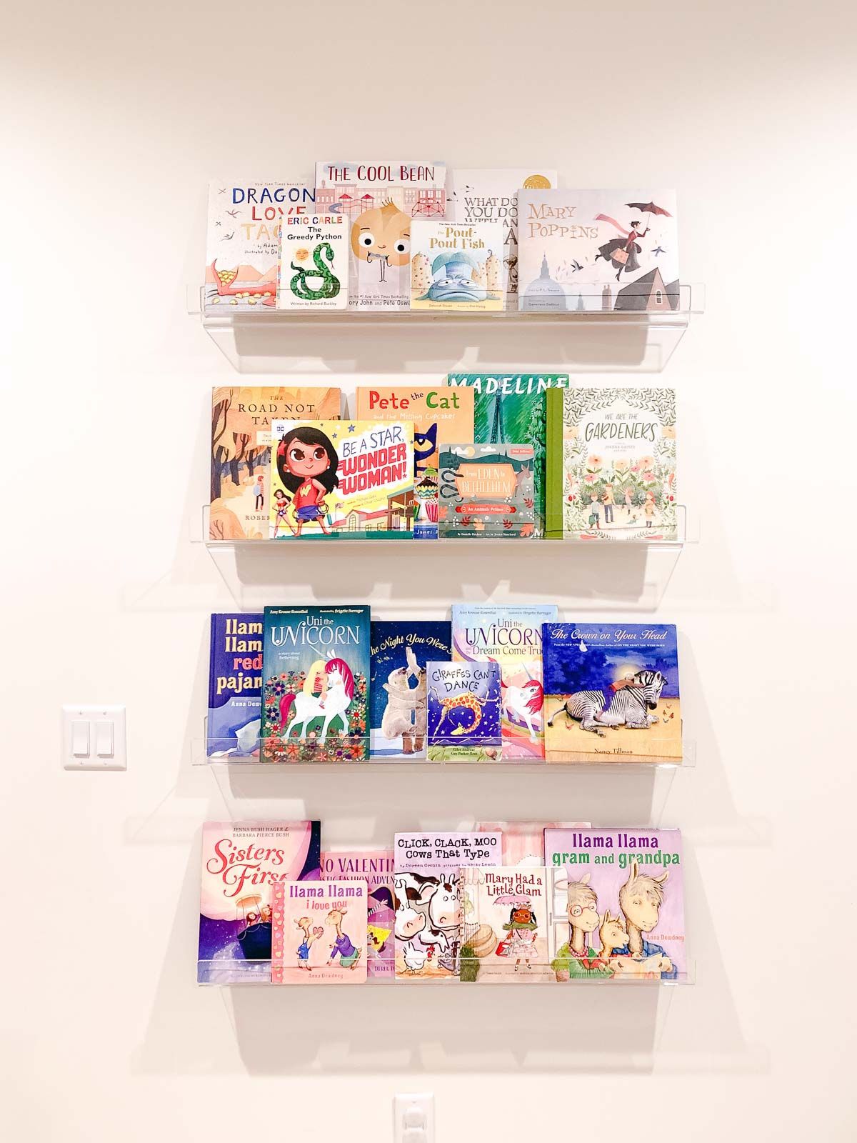 Acrylic Bookshelf for Playroom