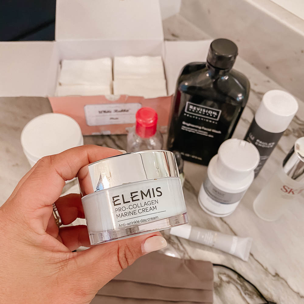 Make sure to moisturize to prevent maskne with a moisturizer like Elemis. 