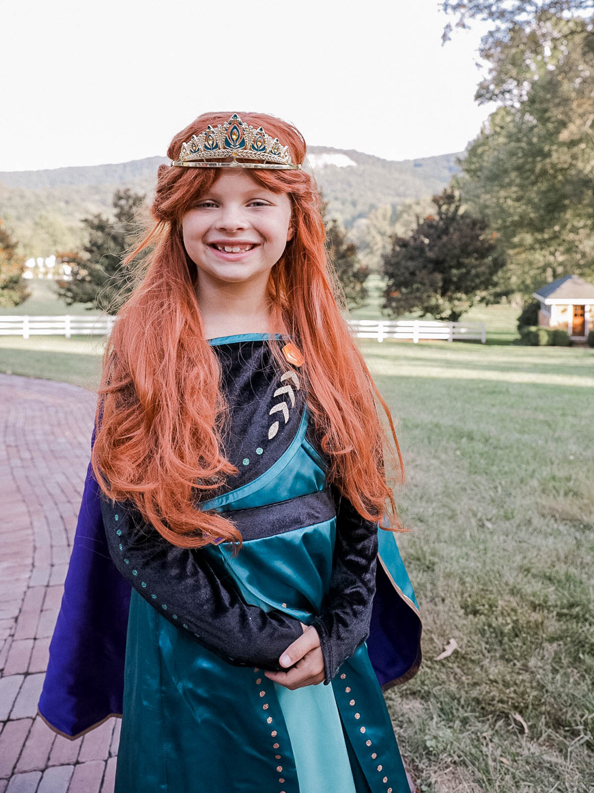 Hayden in her Halloween costume as Anna from Frozen. 