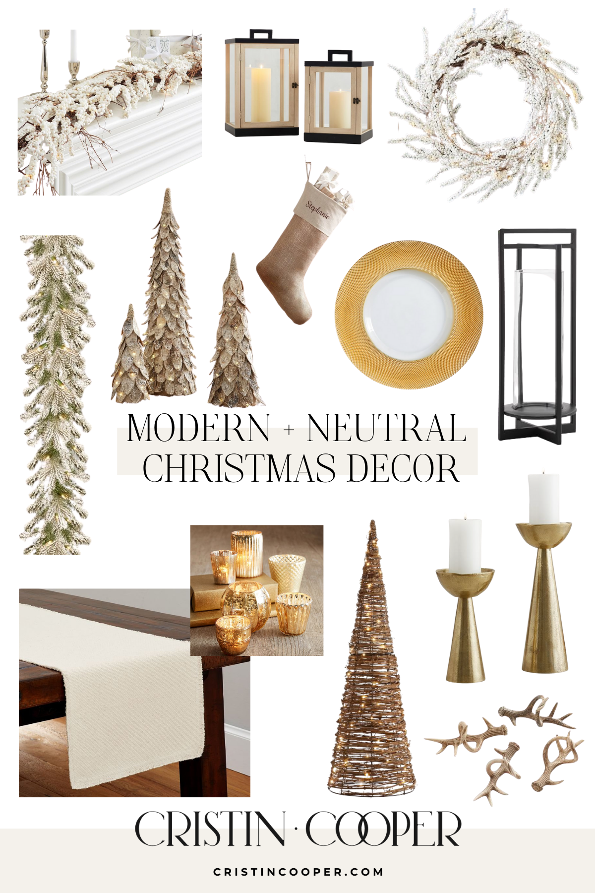 Modern and gold Christmas Decor