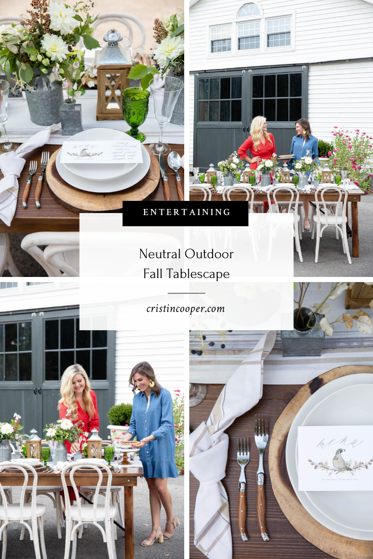 Outdoor fall tablescape