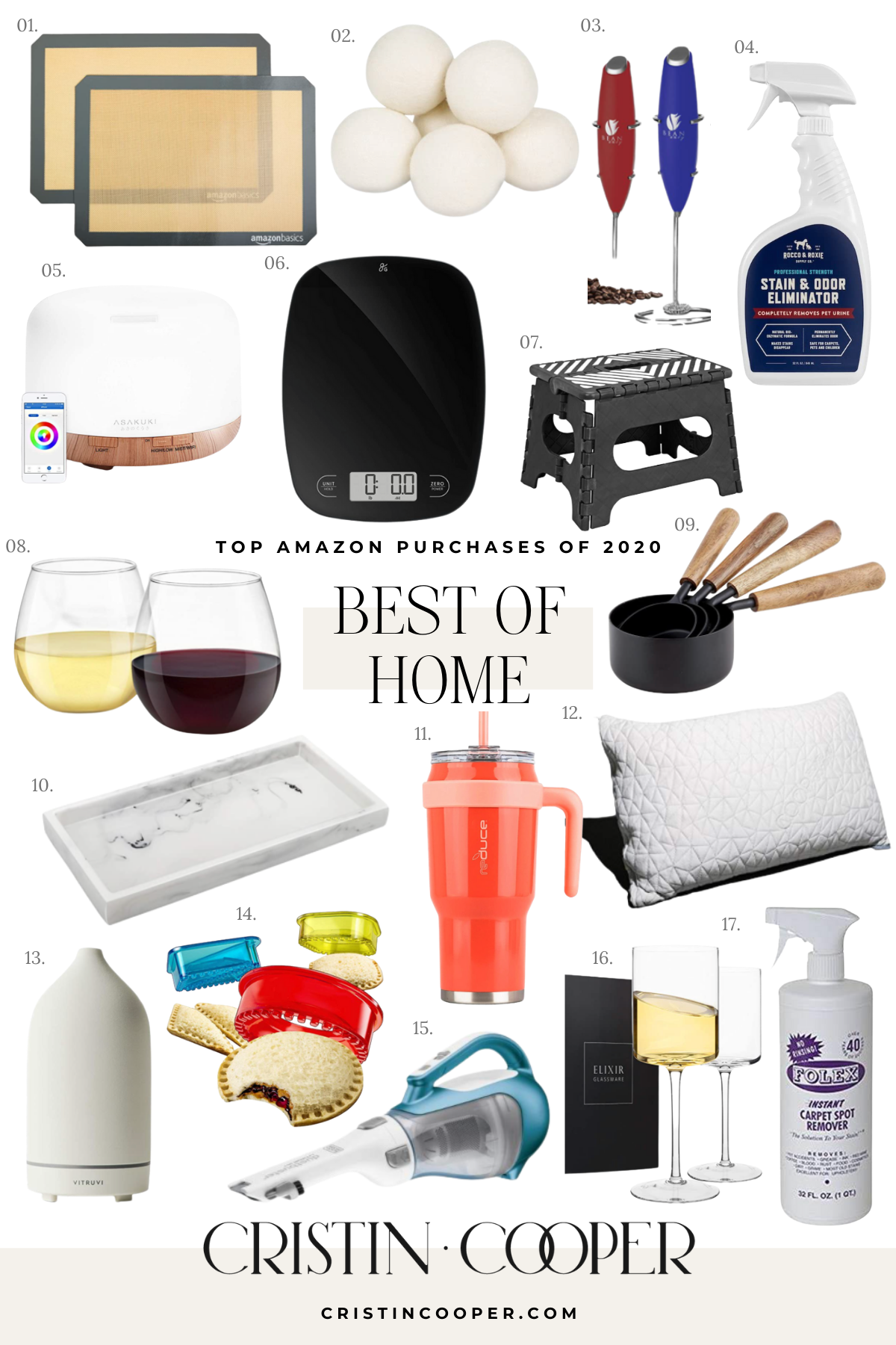 Lifestyle Blogger Cristin Cooper's Top Amazon home finds of 2020. 