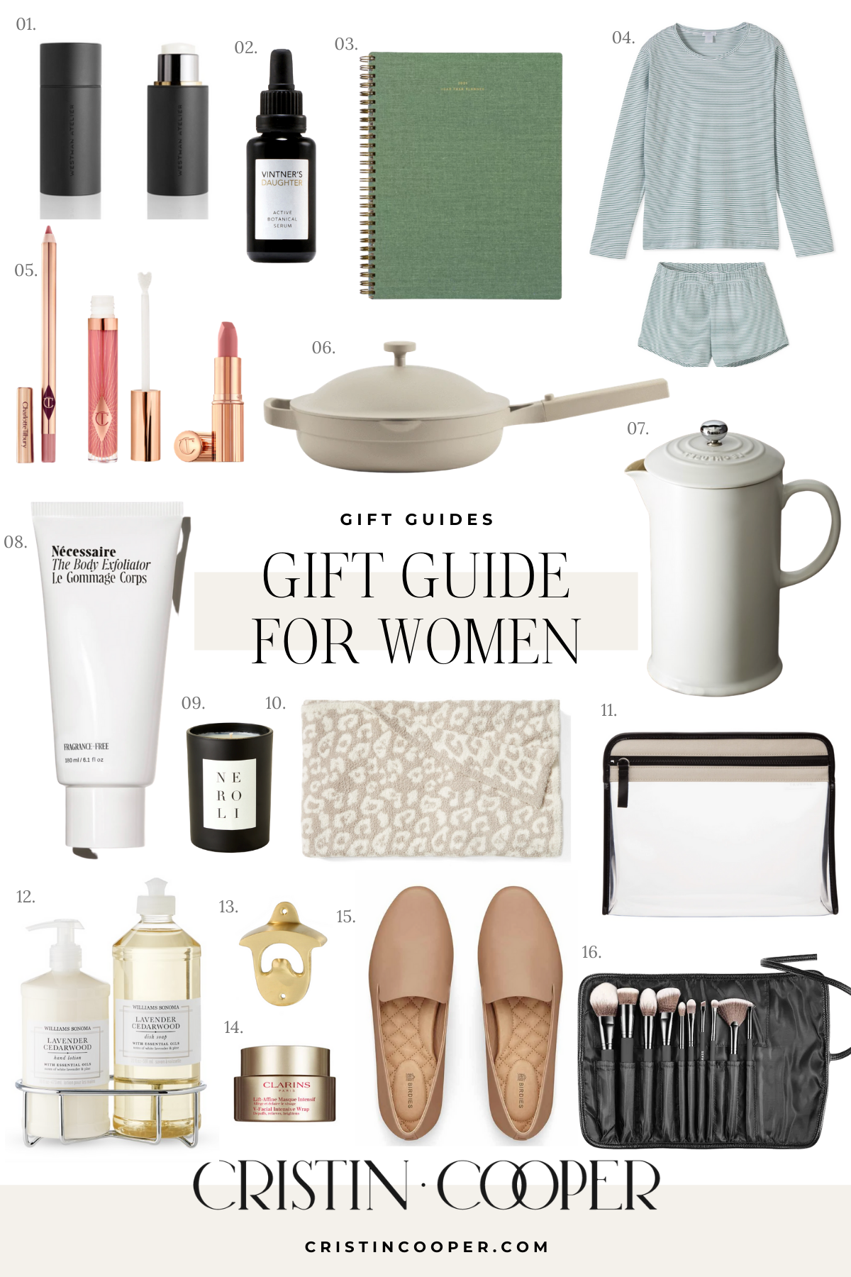 Blogger Cristin Cooper shares her gift guide for women. 