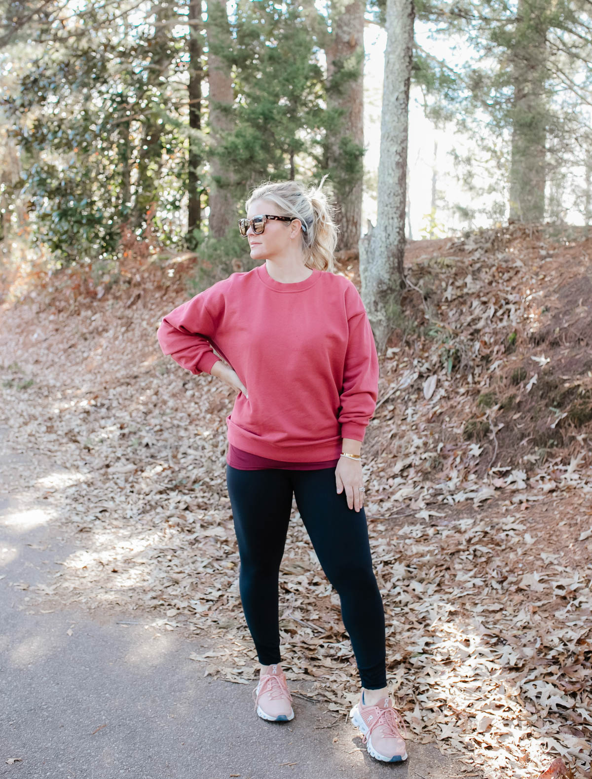 Cristin Cooper showing off everyday athleisure style from lululemon.