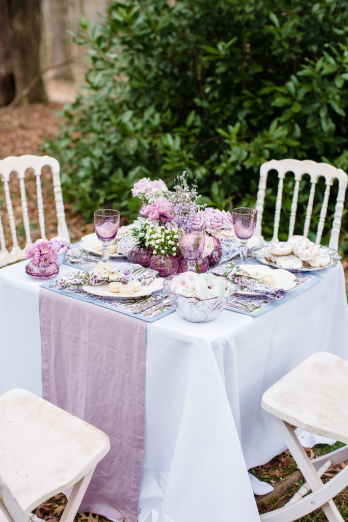 Lilac Easter Table Setup