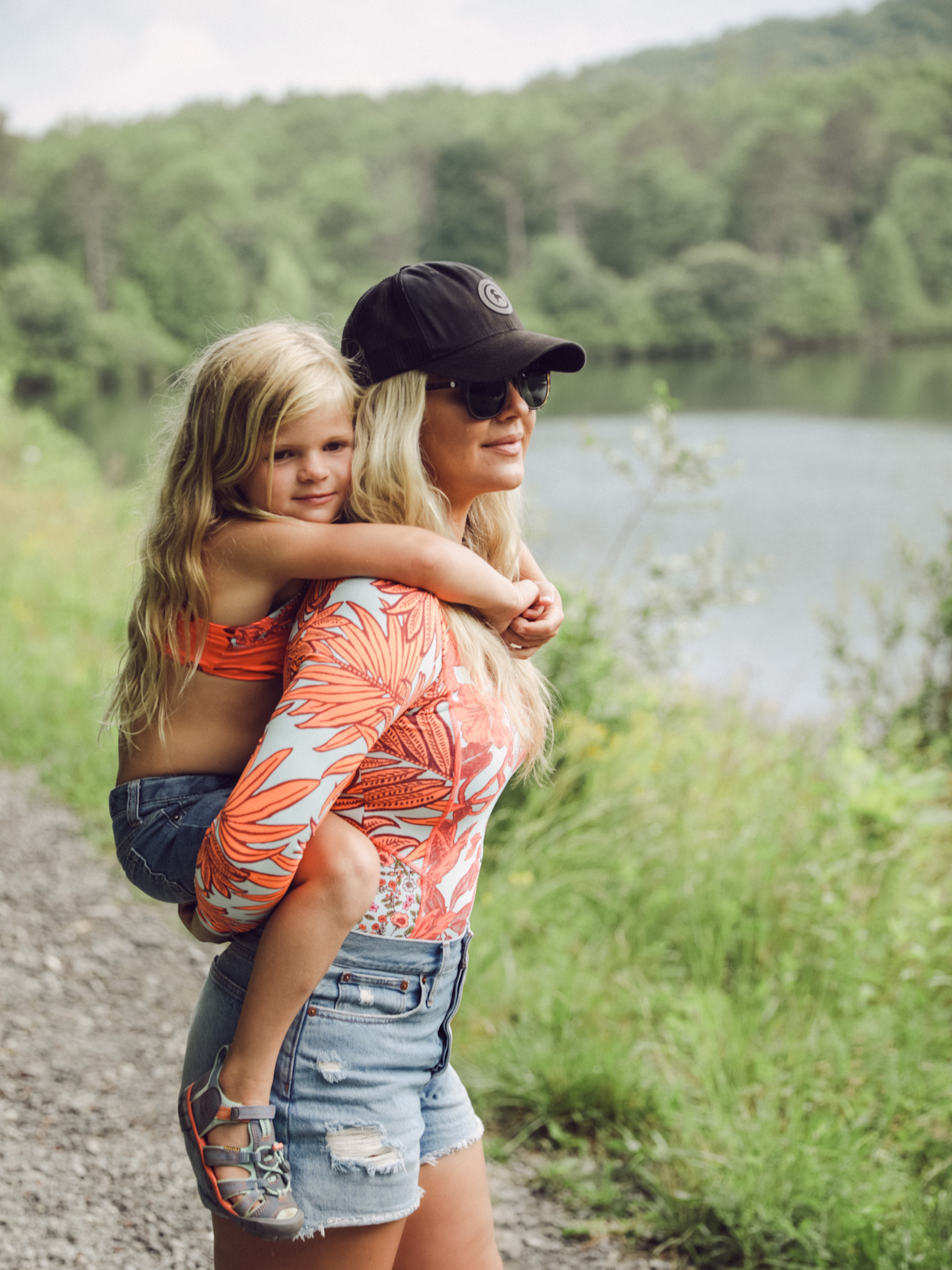 Mom and girls matching swimsuits from Backcountry to complete your summer bucket list