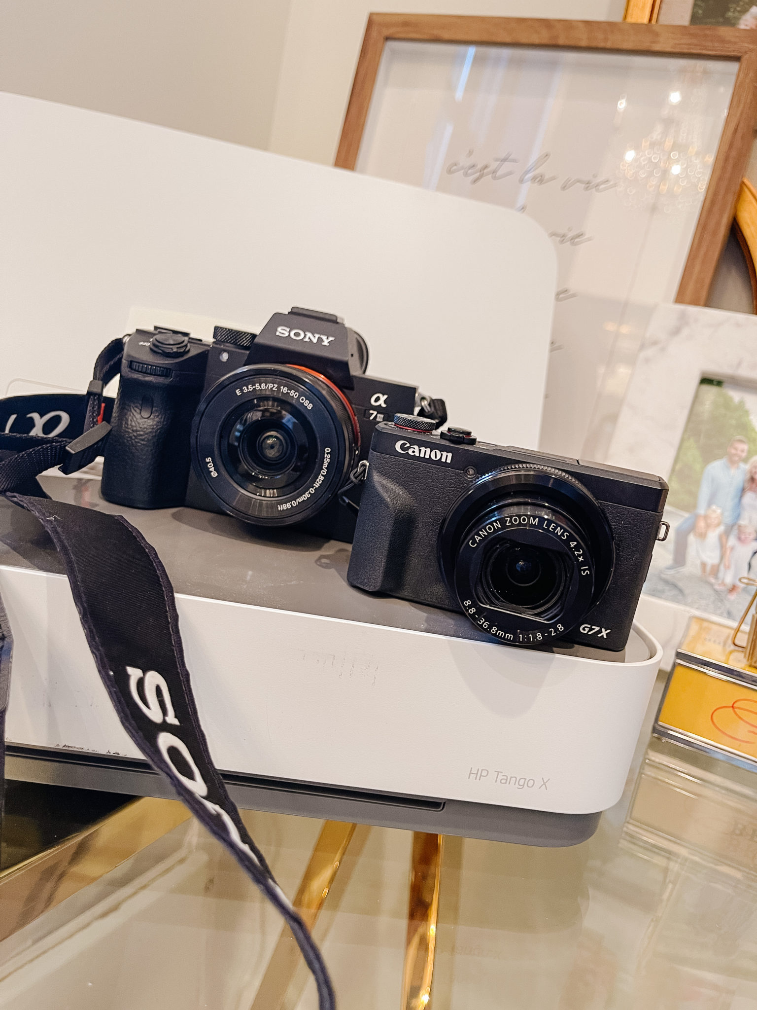 Best digital cameras, Canon PowerShot G7 and Sony Alpha a7 III. 