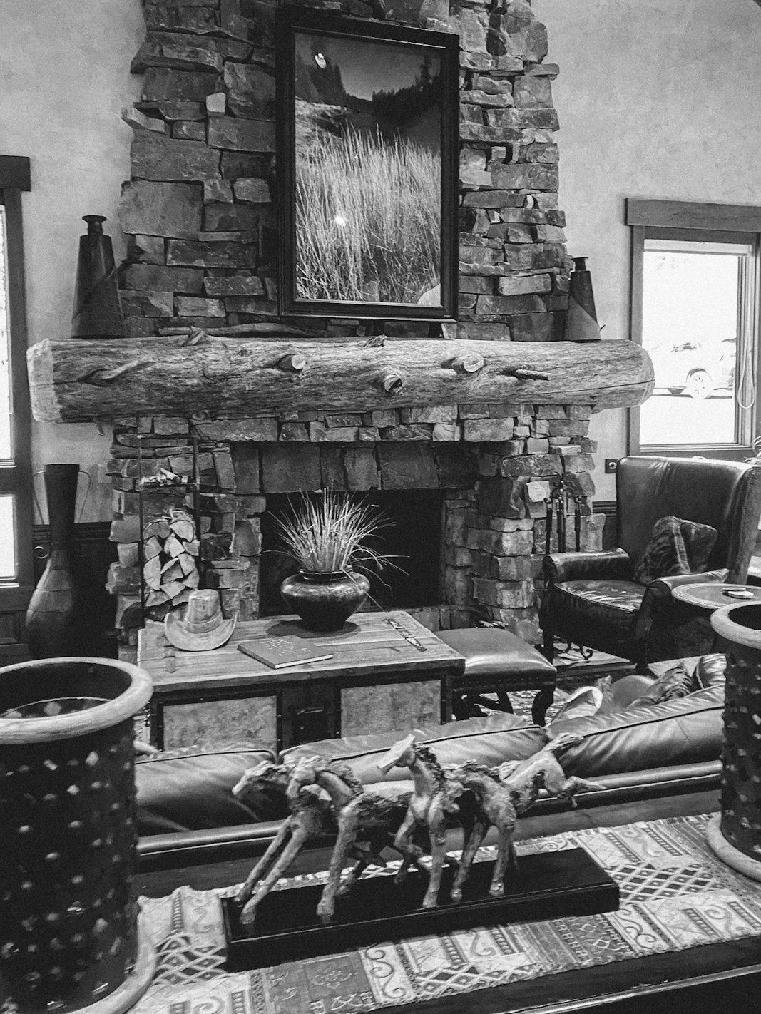 Interior Rustic Fireplace