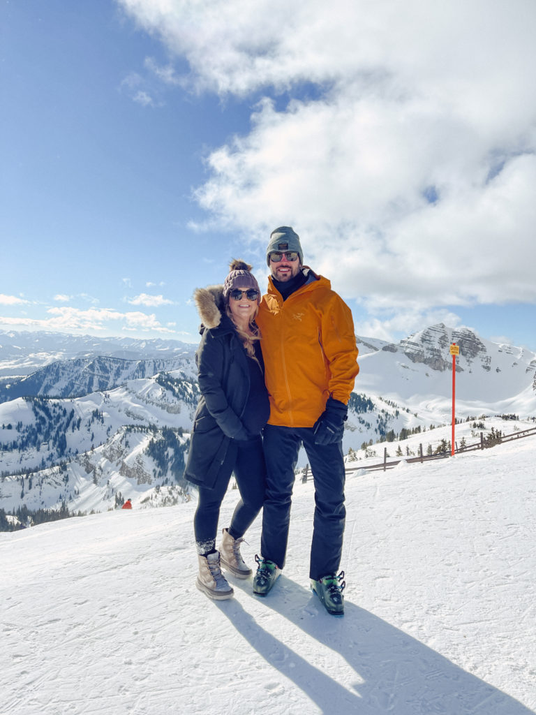 Cristin and Zach Cooper in Jackson Hole Wyoming.